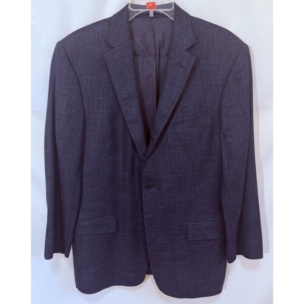 Vtg Y2K Versace Collection Sports Coat Blazer US 42 Bamboo  Blue Black
